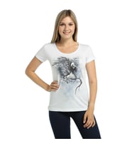 Bant Giyim - Root n' Smoke Beyaz Kadın T-shirt Tişört