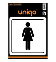 CREA UNIQO UYARI ETİKETİ - KADIN WC FİGÜRÜ 2'Lİ  1403