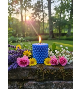 İNCİ TANELERİ HEDİYELİK DEKORATİF OKYANUS KOKULU SOYA WAX MUM (MAVİ RENKLİ)