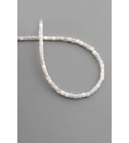 Sedef Doğal Taş Parlak Beyaz Yuvarlak Kesim 3x4mm Dizi [AA]