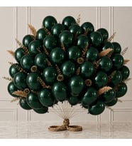 Koyu Yeşil Renk Lateks Metalik Balon (30 cm) - 50 Adet