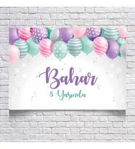 Balon Temalı Doğum Günü Afişi 35X50 cm