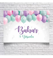 Balon Temalı Doğum Günü Afişi 35X50 cm