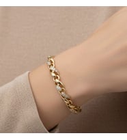 STİL İNCİSİ/XUPING JEWELRY FİGARO  ZİRKON TAŞLI BİLEKLİK (Altın Rengi)
