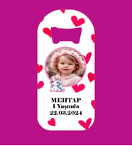 Kişiye Özel Resimli İsimli Pony Kalp Desenli Magnet Açacak