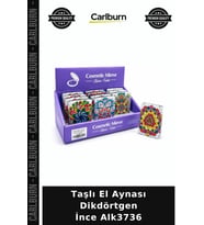 Özel Üretim Dekoratif Makyaj Şık Hediyelik Aksesuar Taşlı El Aynası Dikdörtgen İnce Alk3736