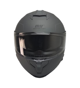 Motosiklet Kaskı Full Face Double Güneş Vizörlü ECE 22.06R Motor Kask Mat Gri