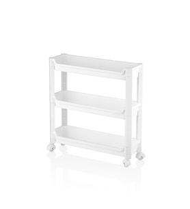 RAFTY 3 KATLI TEKERLEKLİ SEPET ORGANİZER DÜZENLEYİCİ RAF ÜNİTESİ 465X145X480MM (5680)