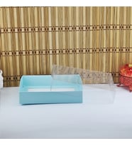 Asetat Kapaklı Karton Kutu 15X15X3 (50 Adet)  Mavi