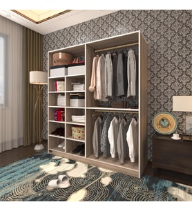 Kenzlife giysi dolabı fikret 180*180*45 crd gardırop