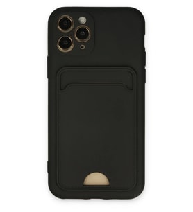 Mey İthalat® iPhone 11 Pro Kılıf Kelvin Kartvizitli Silikon - Siyah