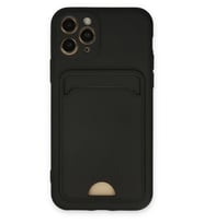 Mey İthalat® iPhone 11 Pro Kılıf Kelvin Kartvizitli Silikon - Siyah