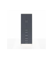 Arges Dolap 4 Raflı 4 Çekmeceli 2 Kapaklı 88x30x243 Aytaşı-Antrasit