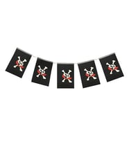 Korsan Partisi Korsan Logo Baskılı Flama Süs Afiş Süsleme 8 li (Renksiz)