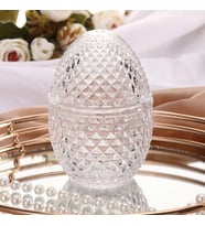 Diamond Yumurta Form Cam Şekerlik -  Dekoratif Obje