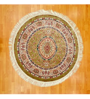 Yuvarlak Buta/Paisley Motifli 150 x 150 CM İpek Halı