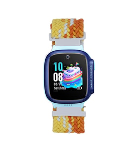 Huawei GT4 41mm KRD-139 18mm Çocuklara Özel Dayanıklı Örgü Kordon (Sarı)