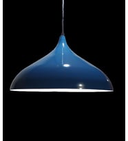 MYLİGHTS  MODERN MAVİ İÇİ BEYAZ METAL SARKIT AVİZE 45 CM EN (Siyah)