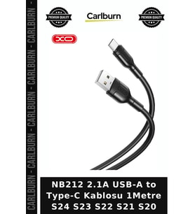 NB212 2.1A USB-A to Type-C Kablosu 1Metre S24 S23 S22 S21 S20 Şarj Aleti Donanım Cihaz Aksesuarı
