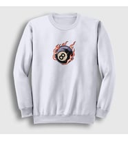 Presmono Unisex Beyaz 8 Ball Billiards Bilardo Sweatshirt 426623tt (Beyaz)