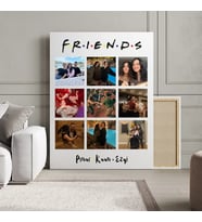 Friends Temalı 9 Fotoğraflı Kanvas Tablo