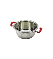 24CM PLASTİK KULPLU ÇELİK SEPET METAL SÜZGEÇ (5343)