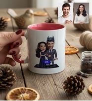 Kişiye Özel Karikatürlü Süper Kahraman Çift Sevgililer Kupa Bardak Sevgililer Günü Hediyesi
