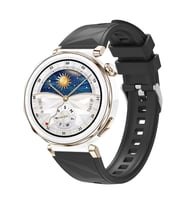 Huawei Watch GT 5 Pro 42mm Kordon Prizma Fluoroelastomer Strap Kauçuk Kayış 129 (Siyah)