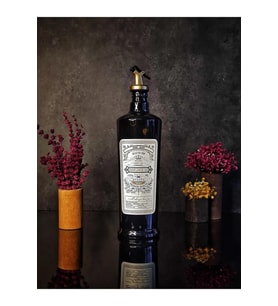 750 ml İtalyan Cam Yağdanlık, Vintage Ayçiçekli Gold Tasarım