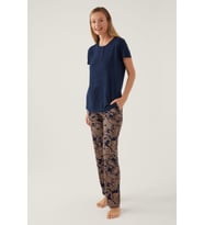 Pierre Cardin 8796 Straight Kadın Kısa Kol Pijama Takımı