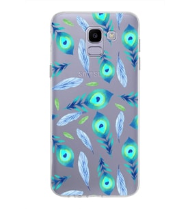 PrintiFy Samsung Galaxy J6 2018 ile Uyumlu 1mm Slim Fit Nazar Boncuğu 3 Baskılı Şeffaf  Kılıf