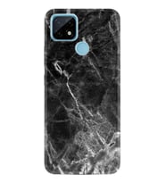 Realme C11 C21 C21Y C25Y C11 2021 Kılıf Desemli Silikon Kara Mermer 1375