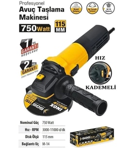 511 Devir Ayarlı uç Taşlama 115 750 Watt