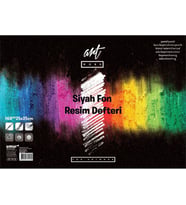 Clara Renkli Resim Defteri Siyah Fon 160 gr 25 x 35 16 Yaprak