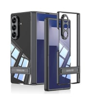 Galaxy Z Fold 7 Kılıf Kamera Korumalı Şeffaf Tasarımlı Zore Lego Standlı Kapak