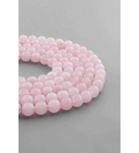 Pembe Kuvars Doğal Taş Küre Kesim 8mm Dizi