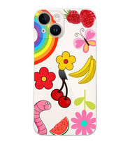 PrintiFy iPhone 14 ile Uyumlu Water Color 5  Kamera Korumalı Şeffaf  Kılıf