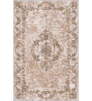 Eliana Home Baskılı, Yıkanabilir Kaymaz Taban Salon Halısı LNA1348-HT341 100x150 cm (Bej)