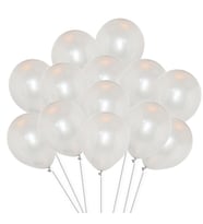 VIP 100 PCS SHINY METALLIC WHİTE BALLOON VIP KALİTE PARLAK METALİK BEYAZ BALON HELYUM GAZI UYUMLUDUR