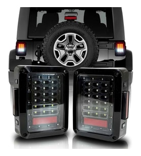 JEEP WRANGLER RUBİCON JK NOKTA LEDLİ FÜME STOP SETİ 2007-2017