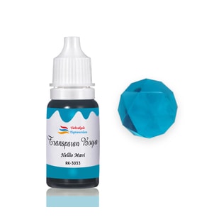 Epoksi Reçine Transparan Boya Pigment Şeffaf Epoksi Boyası 20 ML  Hellio Mavi - 3033