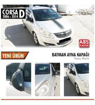 Opel Corsa D Yarasa Ayna Kapağı Piano Black Parlak Siyah