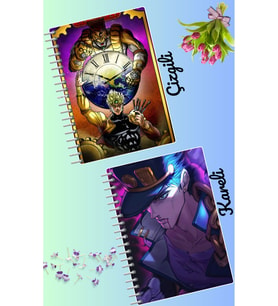 Jojo bizarre adventure defter seti 2 adet A4 boyutu 21*30 çizgili + kareli 60 syf
