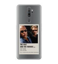 Oppo A5 2020 / A9 2020 Uyumlu Hızlı ve Öfkeli Minimalist Poster Desenli Şeffaf Telefon Kılıfı