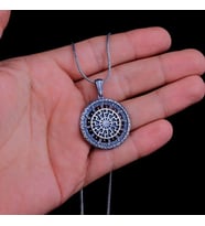 Güneş Tanrısı 925 Ayar Gümüş Erkek Kolye