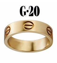 Kartier Düz Yüzük Gold Renk 20 Numara