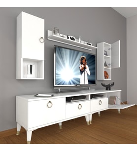 Decoraktiv Eko 5200DA Mdf Gold Tv Ünitesi Tv Sehpası (Beyaz)