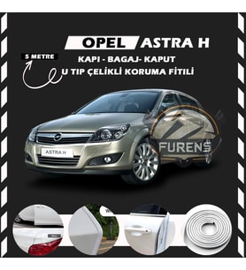 Opel Astra H Oto Araç Kapı Koruma Fitili 5metre Parlak Beyaz Renk