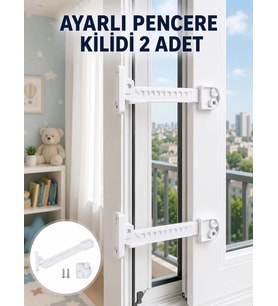 Northcity Yeni Nesil Pencere Güvenlik Aparatı - İçe Açılan Pencereler İçin Sınırlayıcı Aparat