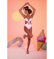 Özel Yapım Parlak Kumaşlı Premium Chica Mayo Pembe
